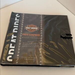 Harley-Davidson Black and Silver Photo Scrapbook